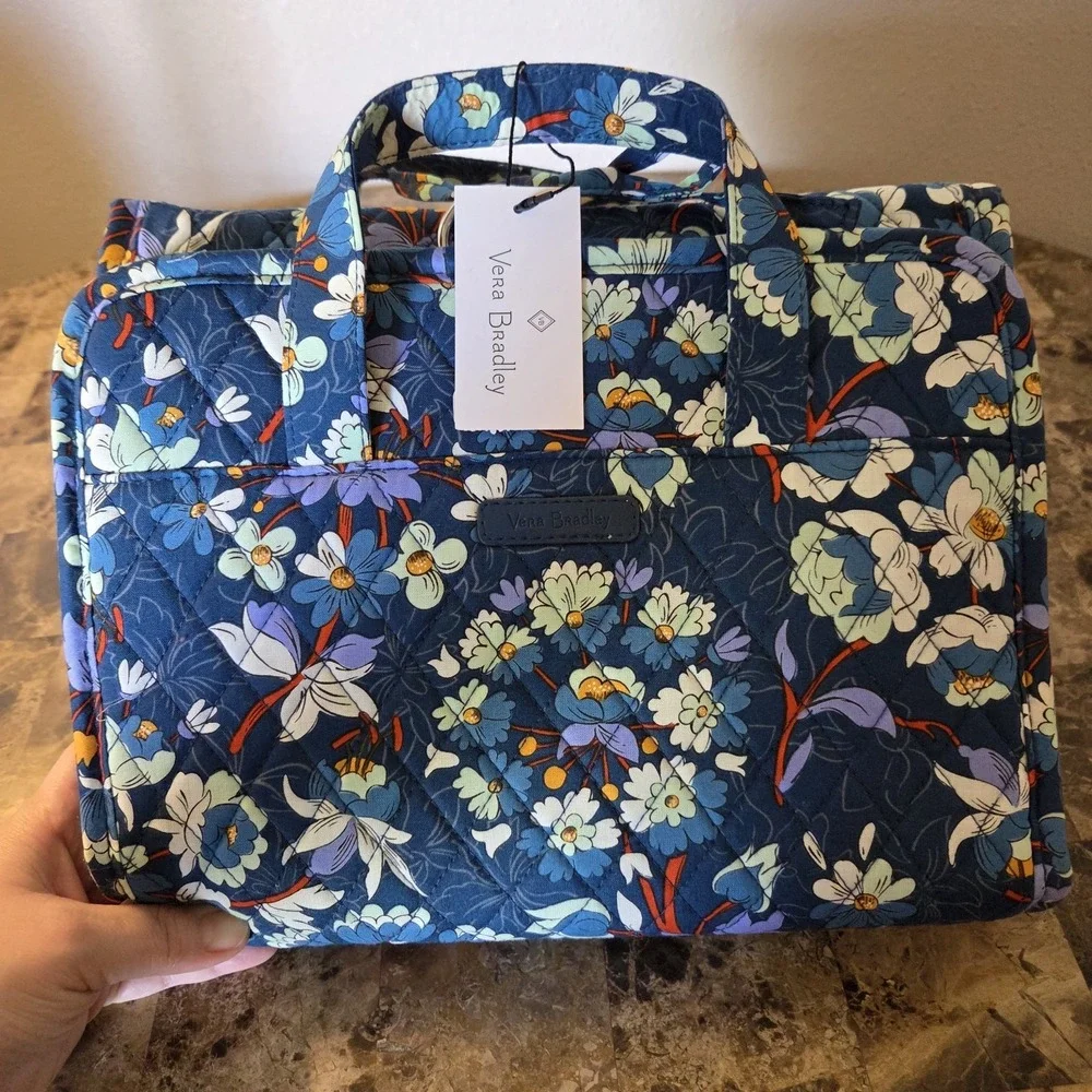 Vera Bradley Hanging Travel Organizer Cosmetic Toiletry Bag Floral Bursts NWT